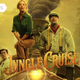 A crop of Disney's Jungle Cruise movie poster features Jack Whitehall, Emily Blunt, and Dwayne Johnson on a steamboat.